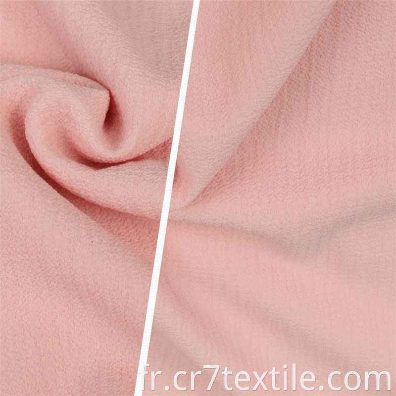 Dyed Baby Pink Bubble Chiffon Girls Blouse Fabric
